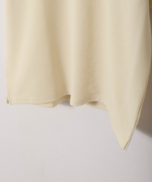 ZIP FIVE（ジップファイブ）の「【ZIP FIVE】ヘビーウェイト 吸水速乾 ドライワッフル レギュラー サーマル 半端袖 Tシャツ クルー / ヘンリーネック（Tシャツ/カットソー・メンズ・ブラック/ベージュ/イエロー/ブルー/グリーン/アイボリー/オートミール/チャコール/ブラック系/グレー系/ベージュ系/アイボリー系/アイボリー系1/グリーン系/ブルー系/イエロー系・SMALL/MEDIUM/LARGE/X-LARGE）」の18枚目の写真