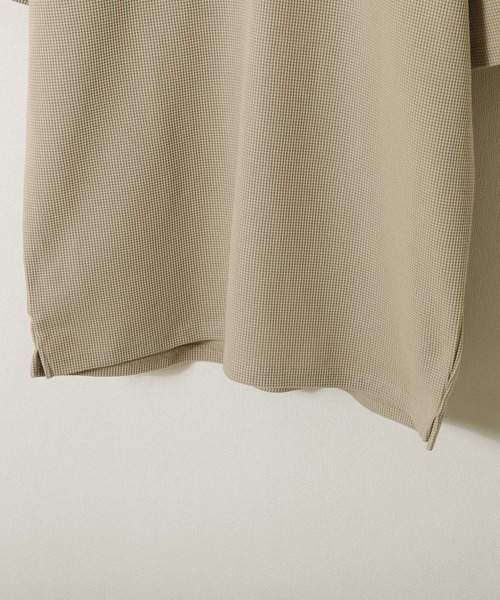 ZIP FIVE（ジップファイブ）の「【ZIP FIVE】ヘビーウェイト 吸水速乾 ドライワッフル レギュラー サーマル 半端袖 Tシャツ クルー / ヘンリーネック（Tシャツ/カットソー・メンズ・ブラック/ベージュ/イエロー/ブルー/グリーン/アイボリー/オートミール/チャコール/ブラック系/グレー系/ベージュ系/アイボリー系/アイボリー系1/グリーン系/ブルー系/イエロー系・SMALL/MEDIUM/LARGE/X-LARGE）」の22枚目の写真