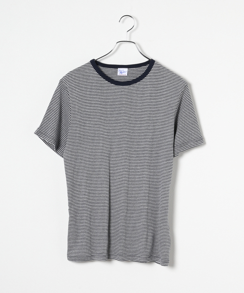 MILLER(ミラー)の「【MILLER / ミラー】Panel Rib ショートスリーブTシャツ(Tシャツ/カットソー・メンズ・ライトグレー/ホワイト系その他・LARGE/X-LARGE)」の1枚目の写真