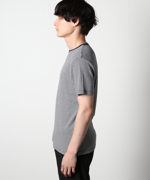 MILLER(ミラー)の「【MILLER / ミラー】Panel Rib ショートスリーブTシャツ(Tシャツ/カットソー・メンズ・ライトグレー/ホワイト系その他・LARGE/X-LARGE)」の4枚目の写真