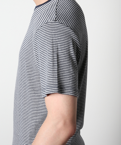 MILLER(ミラー)の「【MILLER / ミラー】Panel Rib ショートスリーブTシャツ(Tシャツ/カットソー・メンズ・ライトグレー/ホワイト系その他・LARGE/X-LARGE)」の9枚目の写真