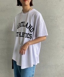 [SCREEN STARS/スクリーンスターズ] 別注 ラウンドヘム カレッジプリントTシャツ