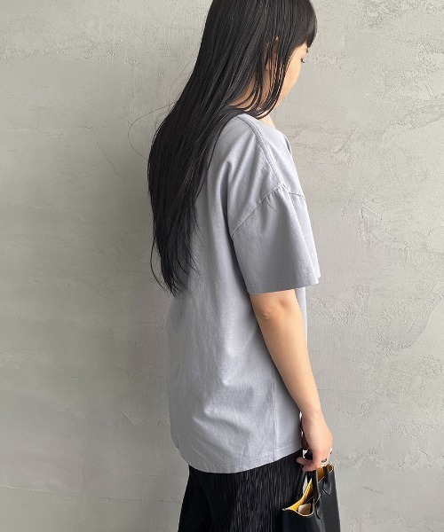 SCREEN STARS（スクリーンスターズ）の「[SCREEN STARS/スクリーンスターズ] 別注 ラウンドヘム カレッジプリントTシャツ（Tシャツ/カットソー・レディース・ホワイト/モカ/ブルー/ブラック・F）」の15枚目の写真