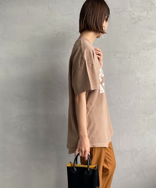 SCREEN STARS（スクリーンスターズ）の「[SCREEN STARS/スクリーンスターズ] 別注 ラウンドヘム カレッジプリントTシャツ（Tシャツ/カットソー・レディース・ホワイト/モカ/ブルー/ブラック・F）」の6枚目の写真