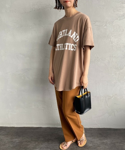 SCREEN STARS（スクリーンスターズ）の「[SCREEN STARS/スクリーンスターズ] 別注 ラウンドヘム カレッジプリントTシャツ（Tシャツ/カットソー・レディース・ホワイト/モカ/ブルー/ブラック・F）」の10枚目の写真