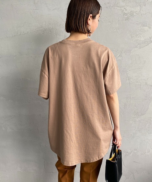 SCREEN STARS（スクリーンスターズ）の「[SCREEN STARS/スクリーンスターズ] 別注 ラウンドヘム カレッジプリントTシャツ（Tシャツ/カットソー・レディース・ホワイト/モカ/ブルー/ブラック・F）」の14枚目の写真