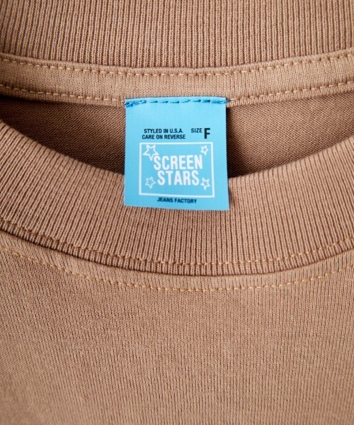 SCREEN STARS（スクリーンスターズ）の「[SCREEN STARS/スクリーンスターズ] 別注 ラウンドヘム カレッジプリントTシャツ（Tシャツ/カットソー・レディース・ホワイト/モカ/ブルー/ブラック・F）」の9枚目の写真