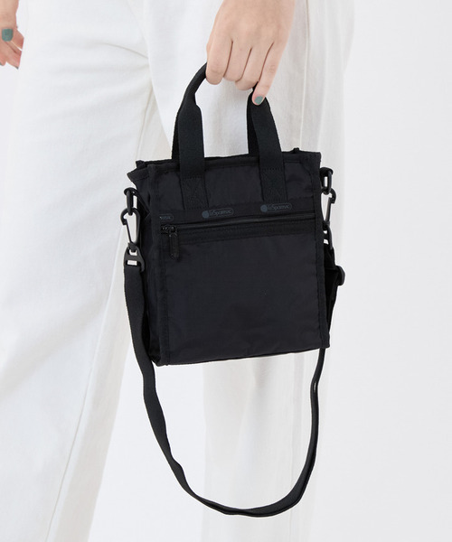 LeSportsac（レスポートサック）の「MINI N/S TOTE 【日本限定】リサイクルドブラックJP（ショルダーバッグ・レディース・ブラック・FREE）」の2枚目の写真
