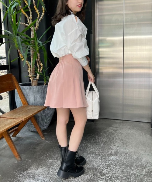 one after another NICE CLAUP（ワンアフターアナザーナイスクラップ）の「ボックスプリーツミニスカート（スカート・レディース・ブラック/ピンク/チェック・FREE）」の15枚目の写真