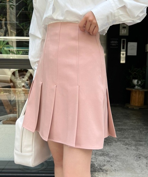 one after another NICE CLAUP（ワンアフターアナザーナイスクラップ）の「ボックスプリーツミニスカート（スカート・レディース・ブラック/ピンク/チェック・FREE）」の5枚目の写真