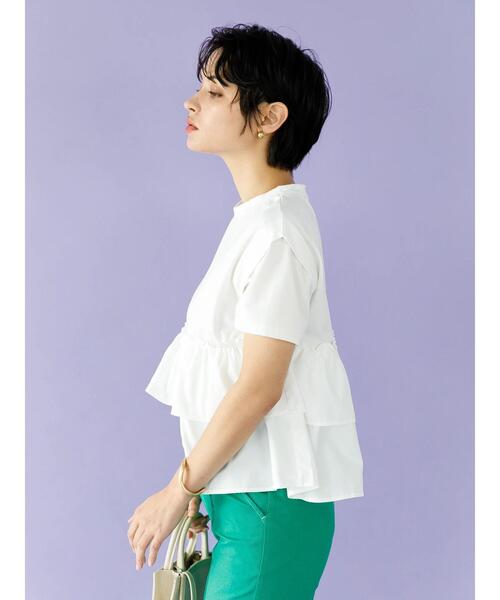 koe(コエ)の「ティアードTシャツ(Tシャツ/カットソー・レディース・ピンク/ブラック/ホワイト/グリーン・FREE)」の22枚目の写真