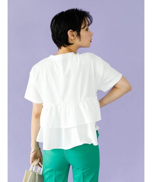 koe(コエ)の「ティアードTシャツ(Tシャツ/カットソー・レディース・ピンク/ブラック/ホワイト/グリーン・FREE)」の7枚目の写真