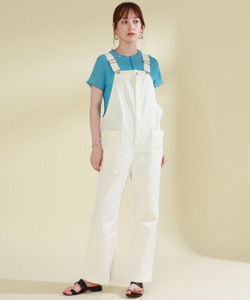 Ray BEAMS（レイビームス）の「Ray BEAMS / シャーリング 配色 メロー Tシャツ（Tシャツ/カットソー・レディース・ライトブルー/クリーム/レッド系その他・ONE SIZE）」の20枚目の写真