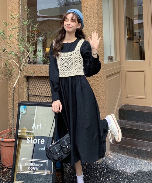 5月15日まで限定価格☆クロシェ編み風ビスチェ ボヘ風クロシェ編みビスチェ【Orange】 | Chich&Sally