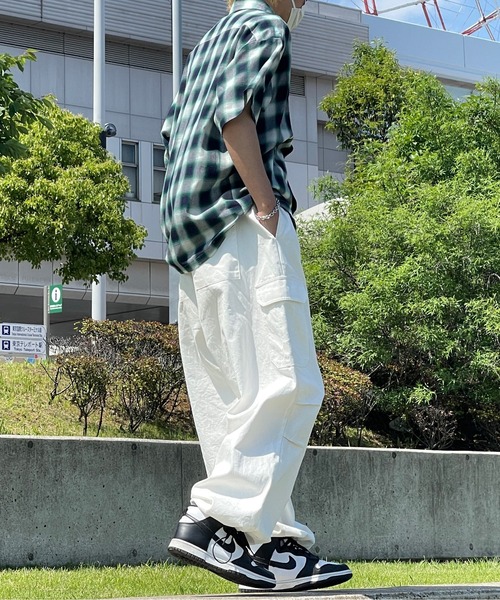 kutir（クティール）の「オンブレチェックビッグシャツ（Tシャツ/カットソー・メンズ・ブラック/グリーン/ブルー・MEDIUM/LARGE）」の16枚目の写真