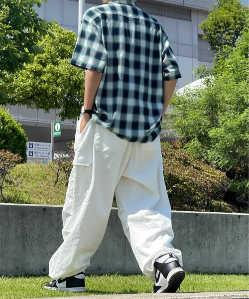 kutir（クティール）の「オンブレチェックビッグシャツ（Tシャツ/カットソー・メンズ・ブラック/グリーン/ブルー・MEDIUM/LARGE）」の17枚目の写真