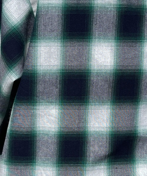 kutir（クティール）の「オンブレチェックビッグシャツ（Tシャツ/カットソー・メンズ・ブラック/グリーン/ブルー・MEDIUM/LARGE）」の22枚目の写真