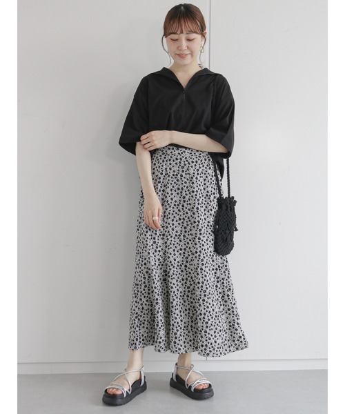 ehka sopo(エヘカソポ)の「花柄マーメイドスカート(スカート・レディース・ブラック/ブラウン/オフホワイト・フリ-)」の18枚目の写真