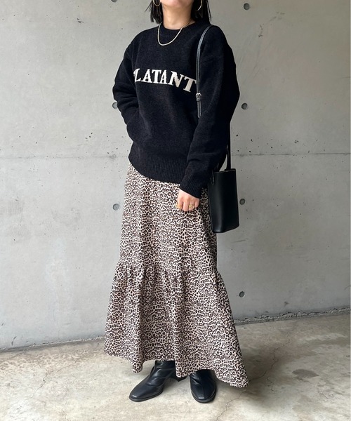 prose verse（プロズヴェール）の「ジャガードロゴニット（ニット/セーター・レディース・ブラック/グレー/ベージュ・ﾌﾘ-）」の7枚目の写真