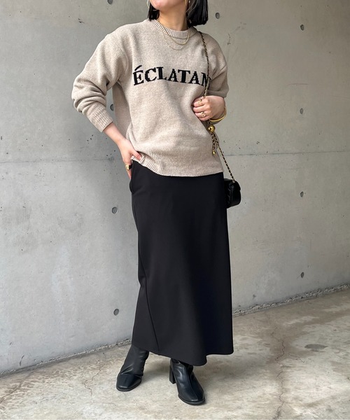 prose verse（プロズヴェール）の「ジャガードロゴニット（ニット/セーター・レディース・ブラック/グレー/ベージュ・ﾌﾘ-）」の19枚目の写真