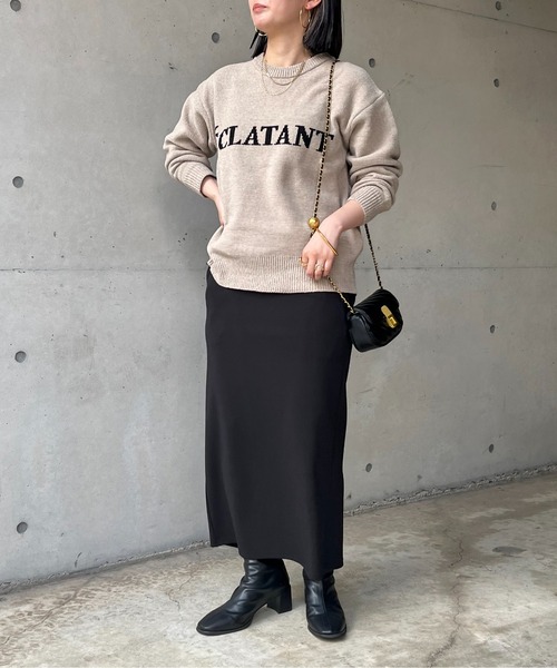 prose verse（プロズヴェール）の「ジャガードロゴニット（ニット/セーター・レディース・ブラック/グレー/ベージュ・ﾌﾘ-）」の21枚目の写真