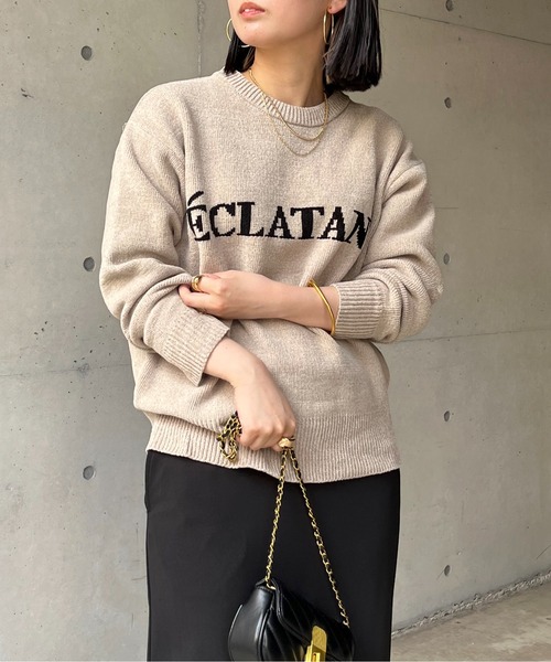 prose verse（プロズヴェール）の「ジャガードロゴニット（ニット/セーター・レディース・ブラック/グレー/ベージュ・ﾌﾘ-）」の11枚目の写真