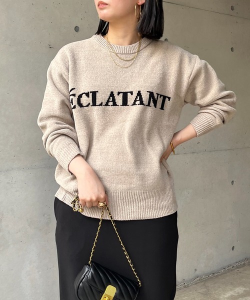 prose verse（プロズヴェール）の「ジャガードロゴニット（ニット/セーター・レディース・ブラック/グレー/ベージュ・ﾌﾘ-）」の17枚目の写真