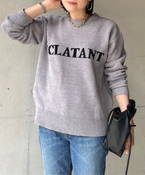 prose verse（プロズヴェール）の「ジャガードロゴニット（ニット/セーター・レディース・ブラック/グレー/ベージュ・ﾌﾘ-）」の14枚目の写真