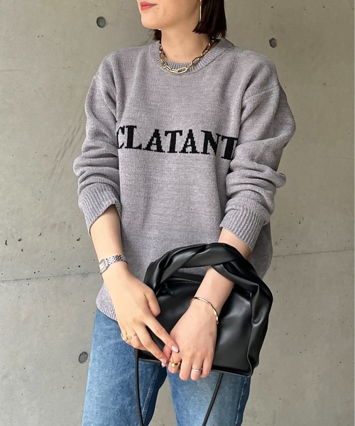 prose verse（プロズヴェール）の「ジャガードロゴニット（ニット/セーター・レディース・ブラック/グレー/ベージュ・ﾌﾘ-）」の20枚目の写真