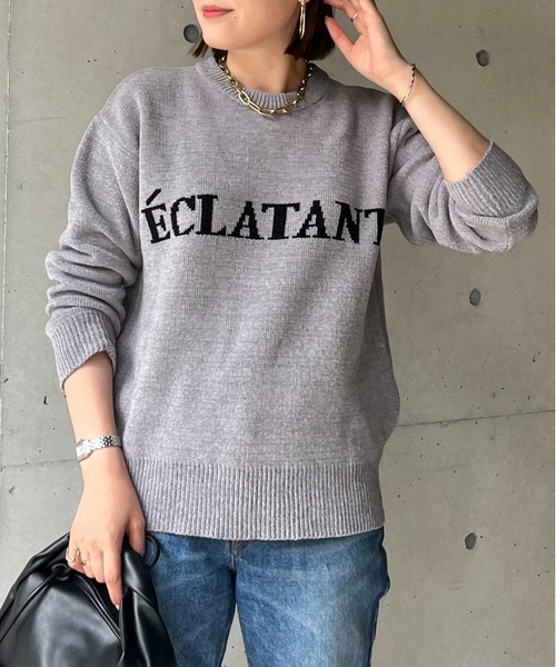 prose verse（プロズヴェール）の「ジャガードロゴニット（ニット/セーター・レディース・ブラック/グレー/ベージュ・ﾌﾘ-）」の22枚目の写真