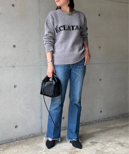 prose verse（プロズヴェール）の「ジャガードロゴニット（ニット/セーター・レディース・ブラック/グレー/ベージュ・ﾌﾘ-）」の18枚目の写真