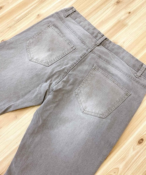 TopIsm（トップイズム）の「ビンテージ加工 スーパーストレッチ スキニーデニムパンツ（デニムパンツ・メンズ・ライトグレー/ブラック/グレー/インディゴブルー/ノンウォッシュ/ブルー・L/XL/M）」の10枚目の写真