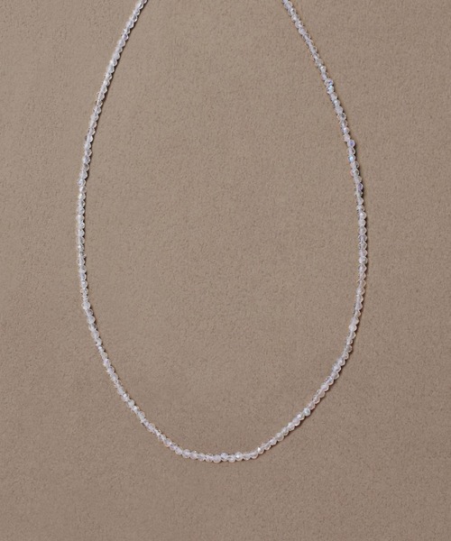 JUPITER（ジュピター）の「【新色登場】天然石ビーズネックレス/金属アレルギー対応/ニッケルフリー<動画あり>/<カラー展開>（ネックレス・レディース・ライトグレー/レッド/ピンク/ブルー/グリーン/ネイビー/パープル/ライトブルー/ブラック/ブラウン/ホワイト/ベビーピンク/サックスブルー・FREE）」の2枚目の写真