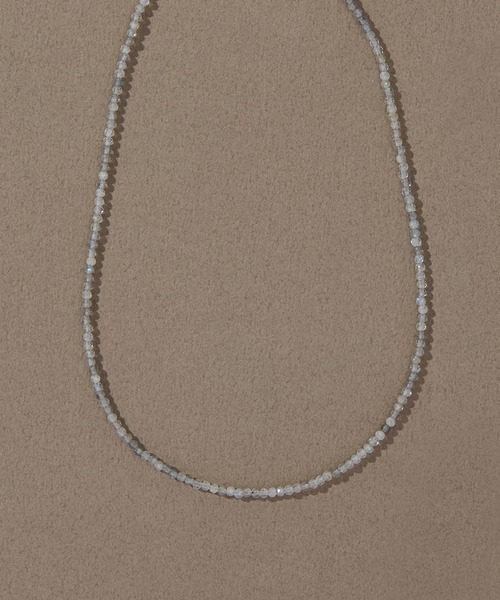 新色登場】天然石ビーズネックレス/金属アレルギー対応/ニッケルフリー