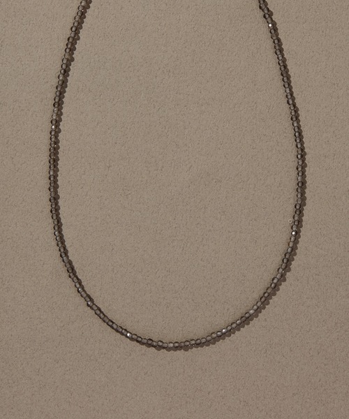 新色登場】天然石ビーズネックレス/金属アレルギー対応/ニッケルフリー