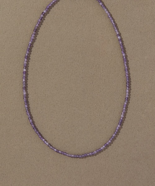 新色登場】天然石ビーズネックレス/金属アレルギー対応/ニッケルフリー