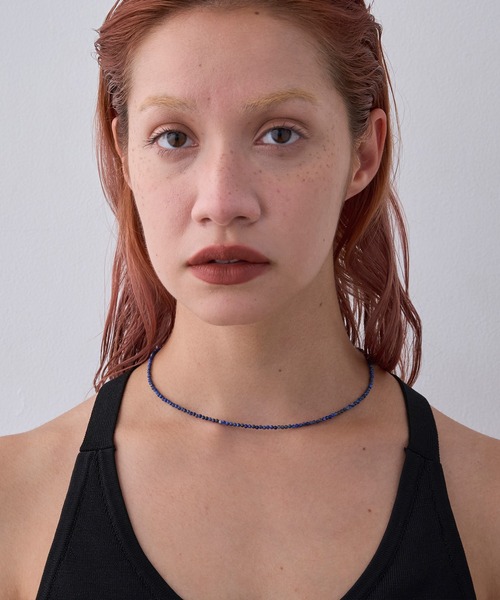 新色登場】天然石ビーズネックレス/金属アレルギー対応/ニッケルフリー