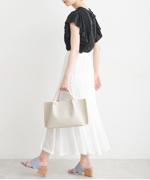 FREE'S MART（フリーズマート）の「◆前後2Wayシャーリングフリルスリーブブラウス（シャツ/ブラウス・レディース・ホワイト/ブラック/イエロー/ブラック系その他・FREE）」の11枚目の写真