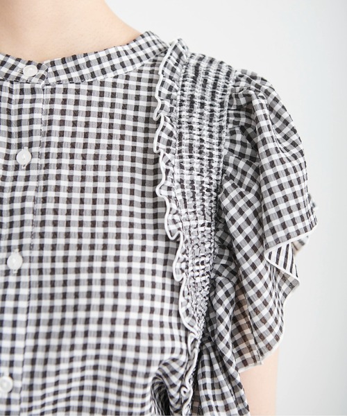 FREE'S MART（フリーズマート）の「◆前後2Wayシャーリングフリルスリーブブラウス（シャツ/ブラウス・レディース・ホワイト/ブラック/イエロー/ブラック系その他・FREE）」の21枚目の写真