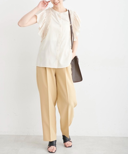 FREE'S MART（フリーズマート）の「◆前後2Wayシャーリングフリルスリーブブラウス（シャツ/ブラウス・レディース・ホワイト/ブラック/イエロー/ブラック系その他・FREE）」の17枚目の写真