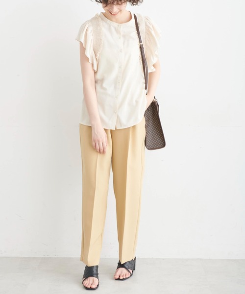 FREE'S MART（フリーズマート）の「◆前後2Wayシャーリングフリルスリーブブラウス（シャツ/ブラウス・レディース・ホワイト/ブラック/イエロー/ブラック系その他・FREE）」の12枚目の写真