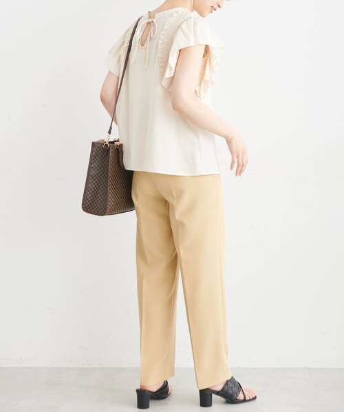 FREE'S MART（フリーズマート）の「◆前後2Wayシャーリングフリルスリーブブラウス（シャツ/ブラウス・レディース・ホワイト/ブラック/イエロー/ブラック系その他・FREE）」の7枚目の写真