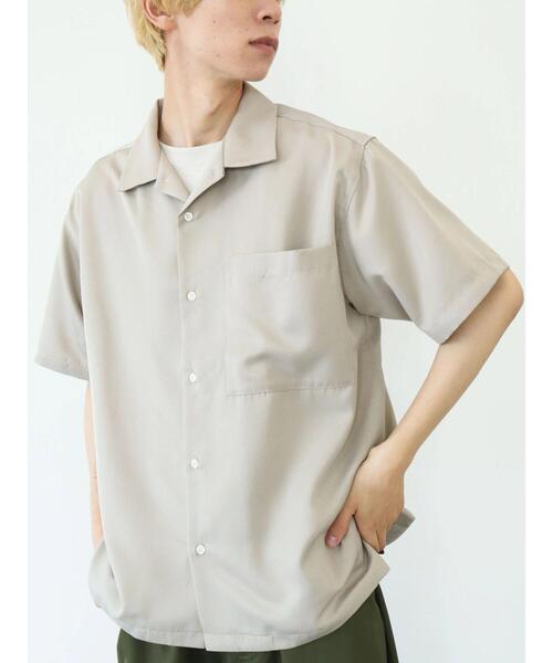 CRAFT STANDARD BOUTIQUE（クラフトスタンダードブティック）の「BIG PKT オープンカラーシャツ　＊（シャツ/ブラウス・メンズ・ベージュ/グレー/カーキ・LL/M/L）」の7枚目の写真