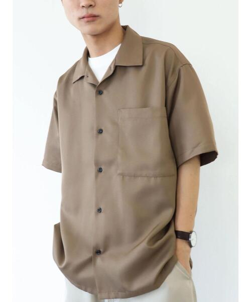 CRAFT STANDARD BOUTIQUE（クラフトスタンダードブティック）の「BIG PKT オープンカラーシャツ　＊（シャツ/ブラウス・メンズ・ベージュ/グレー/カーキ・LL/M/L）」の8枚目の写真
