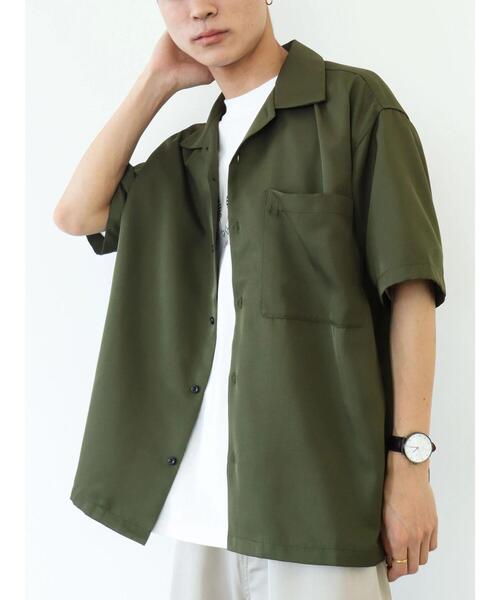 CRAFT STANDARD BOUTIQUE（クラフトスタンダードブティック）の「BIG PKT オープンカラーシャツ　＊（シャツ/ブラウス・メンズ・ベージュ/グレー/カーキ・LL/M/L）」の9枚目の写真