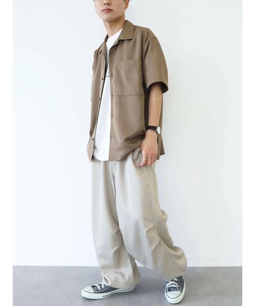 CRAFT STANDARD BOUTIQUE（クラフトスタンダードブティック）の「BIG PKT オープンカラーシャツ　＊（シャツ/ブラウス・メンズ・ベージュ/グレー/カーキ・LL/M/L）」の16枚目の写真