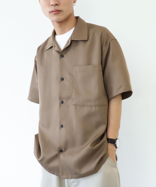 CRAFT STANDARD BOUTIQUE（クラフトスタンダードブティック）の「BIG PKT オープンカラーシャツ　＊（シャツ/ブラウス・メンズ・ベージュ/グレー/カーキ・LL/M/L）」の2枚目の写真