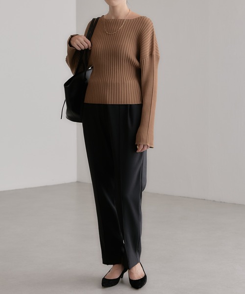 COLLAGE GALLARDAGALANTE(コラージュガリャルダガランテ)の「美シルエット/フルダルテーパードパンツ/手洗い可(スラックス・レディース・ブラック/ホワイト・0/1)」の19枚目の写真