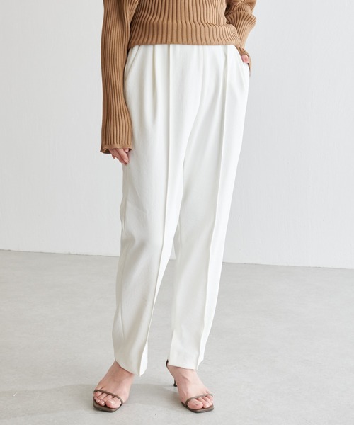 COLLAGE GALLARDAGALANTE(コラージュガリャルダガランテ)の「美シルエット/フルダルテーパードパンツ/手洗い可(スラックス・レディース・ブラック/ホワイト・0/1)」の4枚目の写真