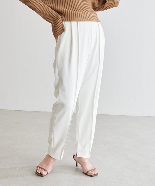 COLLAGE GALLARDAGALANTE(コラージュガリャルダガランテ)の「美シルエット/フルダルテーパードパンツ/手洗い可(スラックス・レディース・ブラック/ホワイト・0/1)」の5枚目の写真